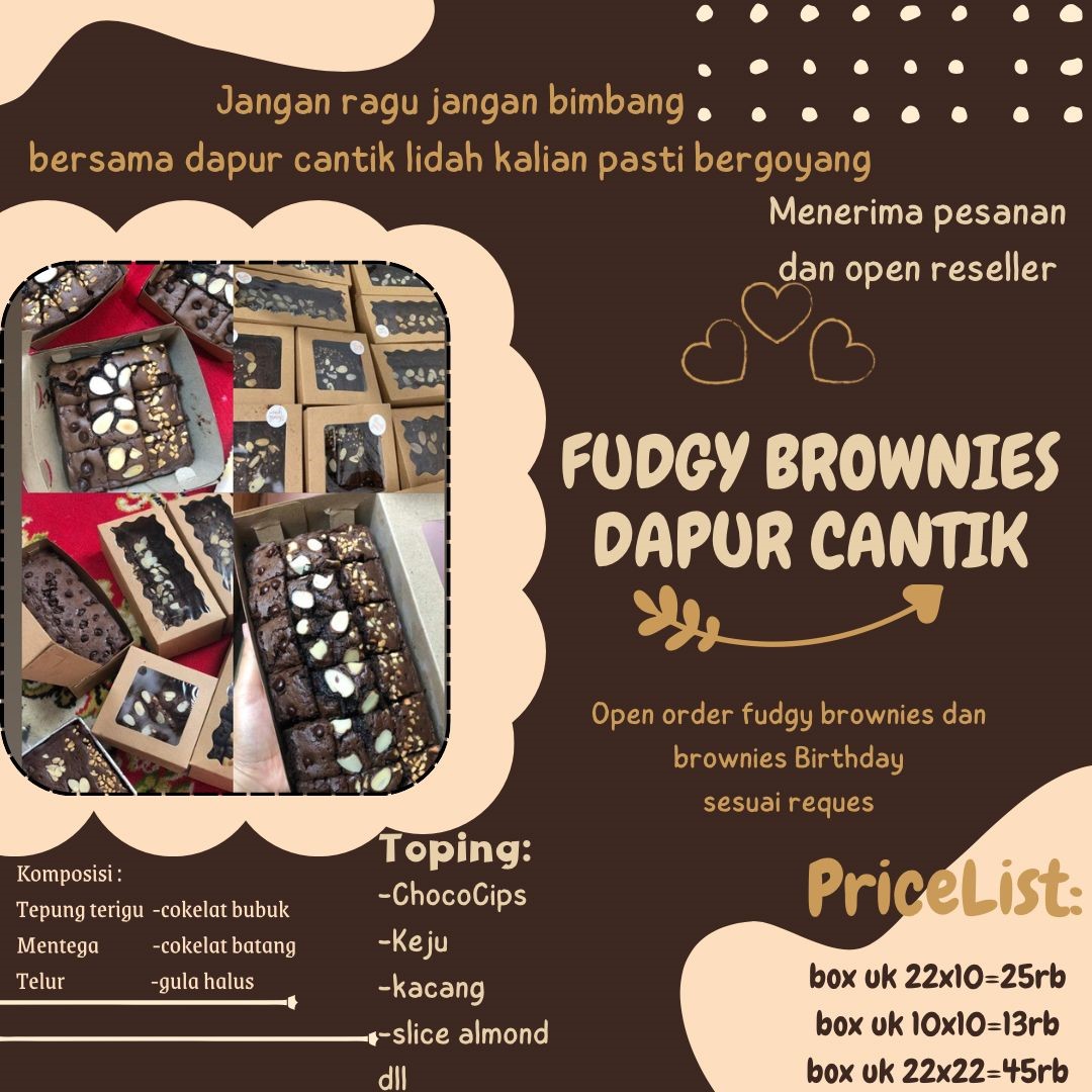 Fudgy Brownies Dapur Cantik Desa Tegalombo